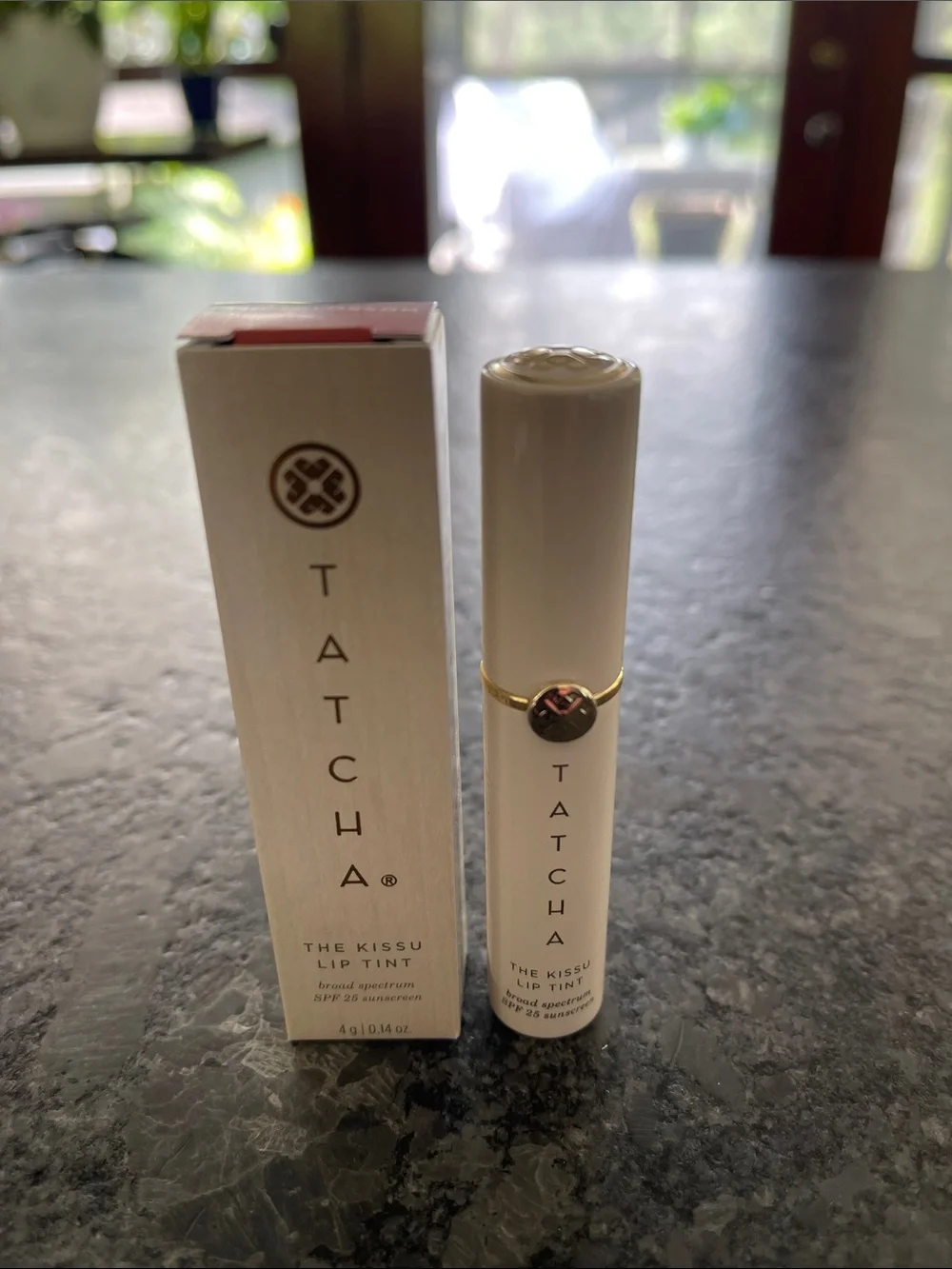 Tatcha The Kissu Lip Tint in Plum Blossom with SPF 25 sheer buildable gorgeous